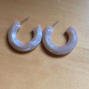 💗Medium Dusty Pink hoop earrings💗